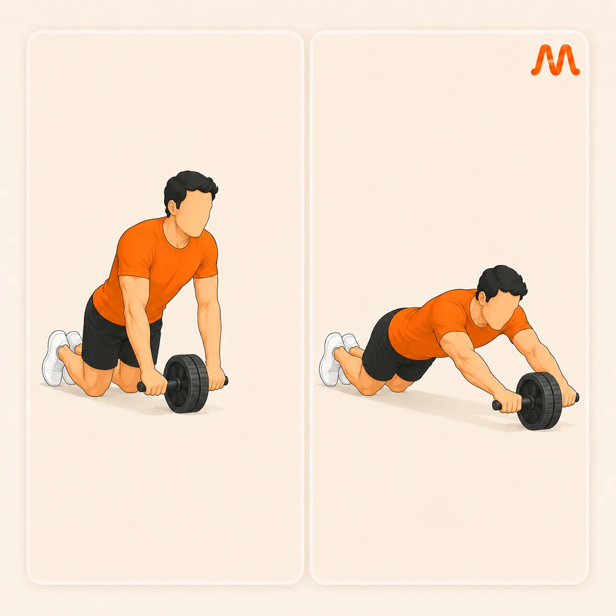 Ab Wheel exercise illustration