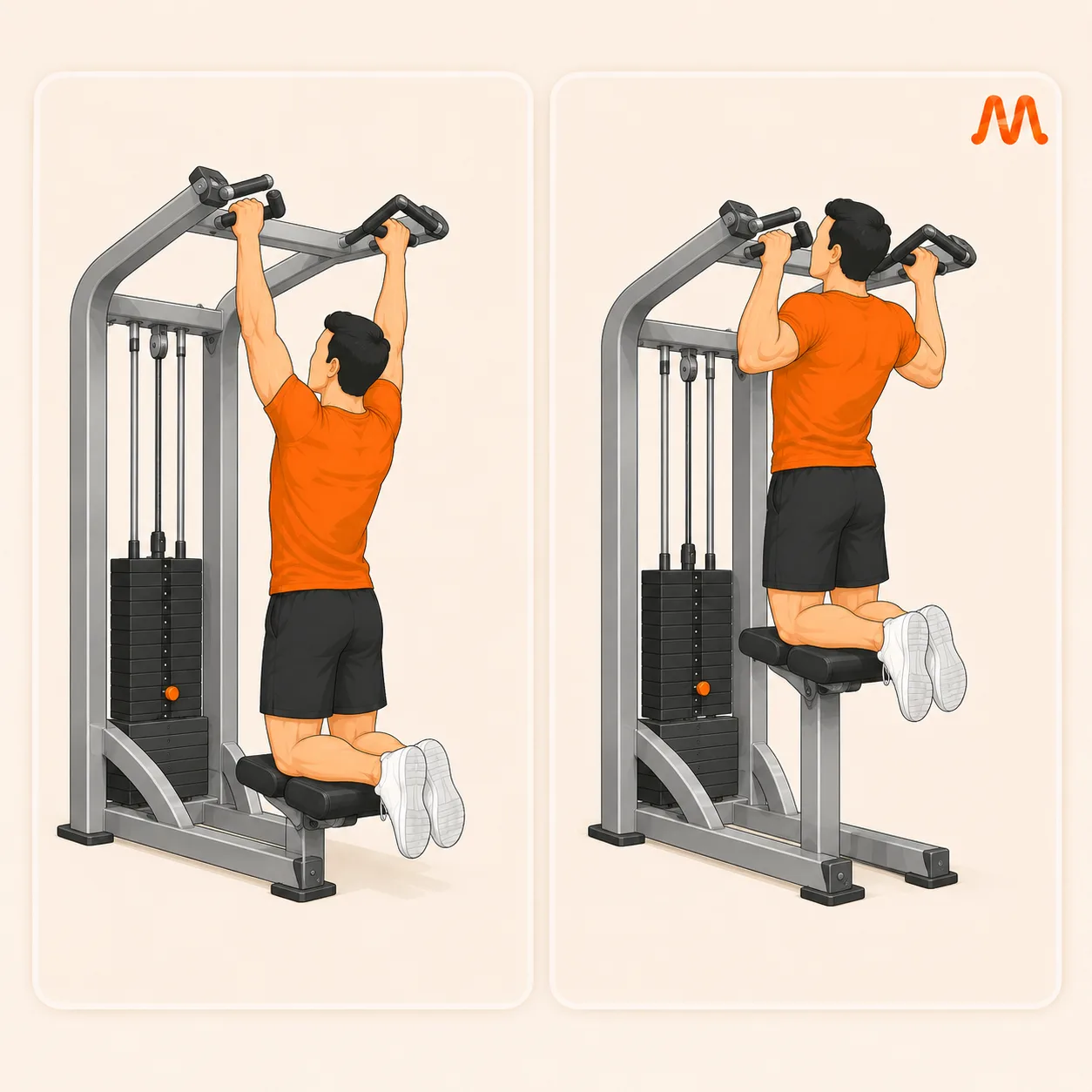 Assisted Pull-Up (Machine) exercise illustration