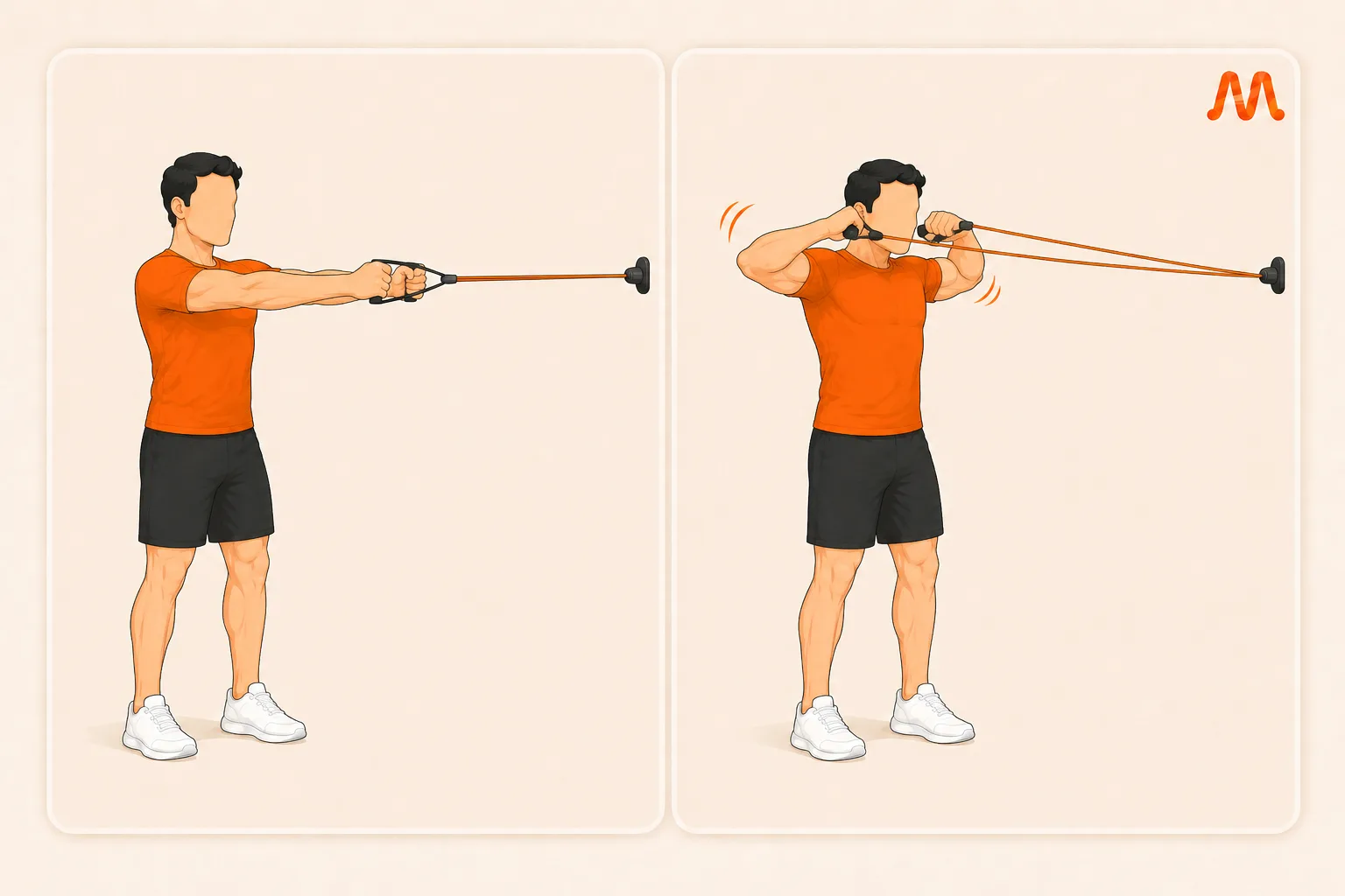 Band Face Pull exercise illustration