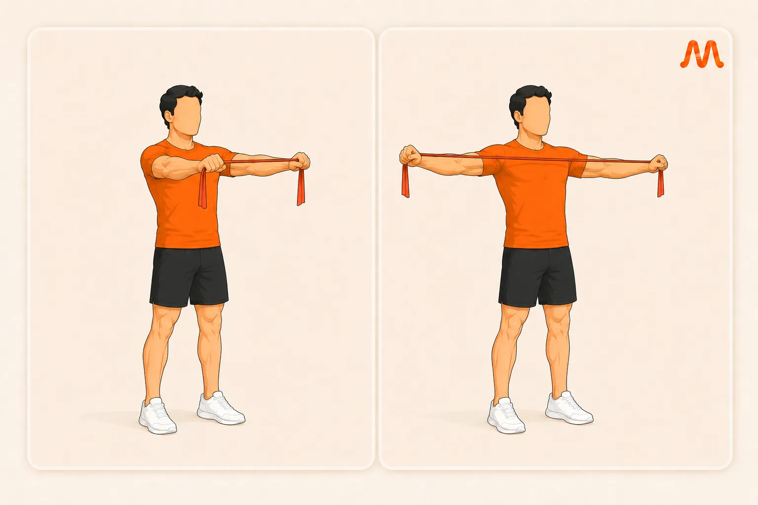 Band Pull Apart exercise illustration