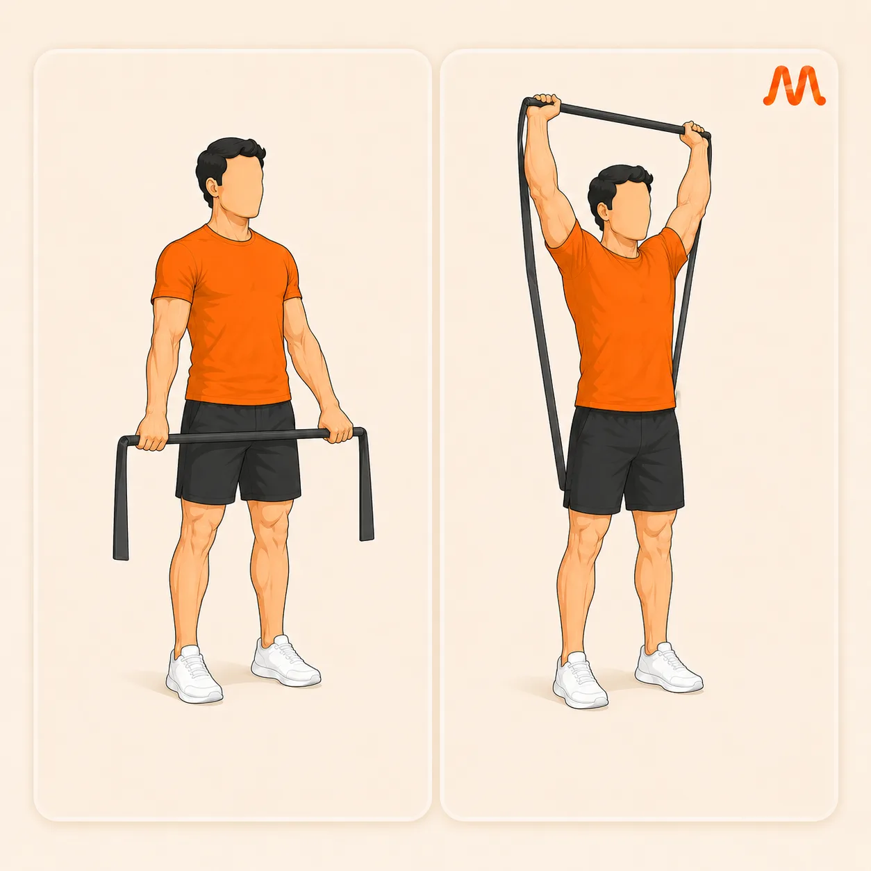 Band Shoulder Pass-Through exercise illustration