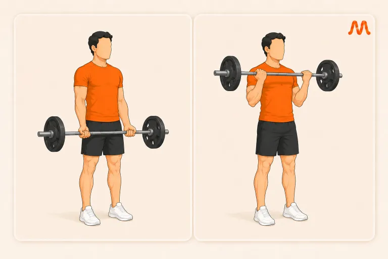 Barbell Curl exercise illustration