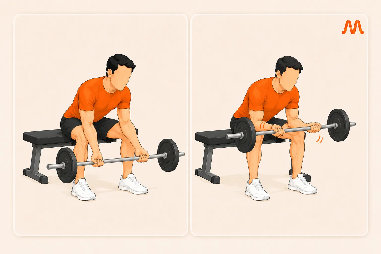 Barbell Wrist Curl exercise illustration