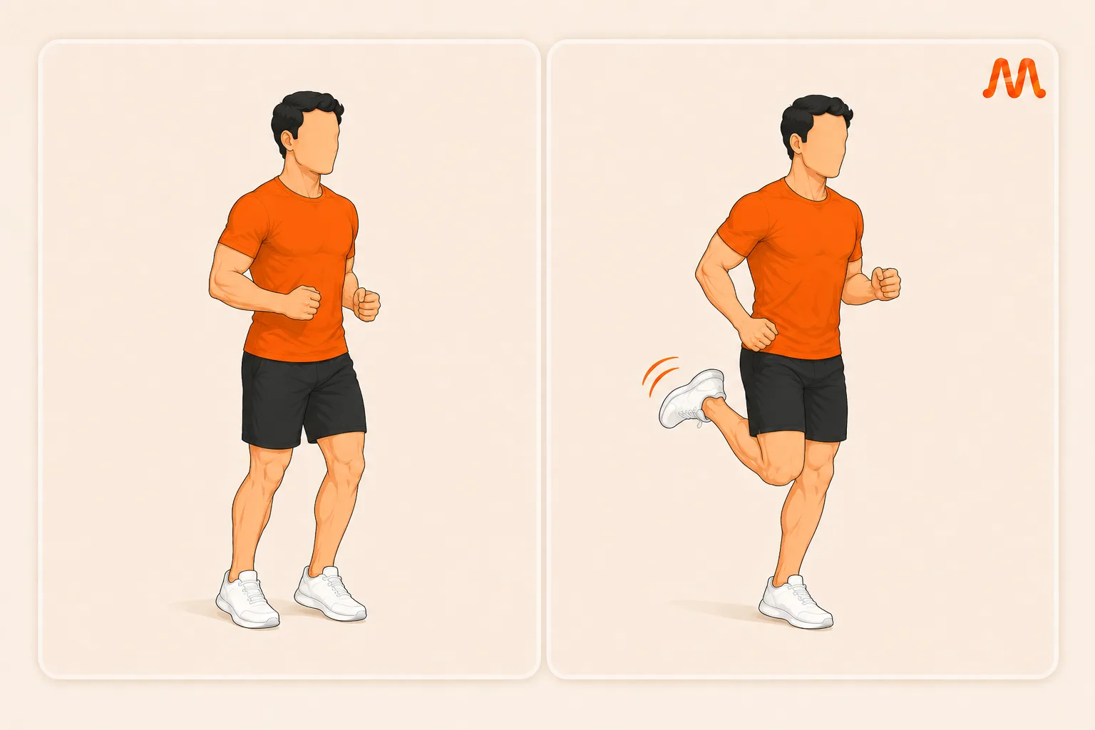 Butt Kicks exercise illustration