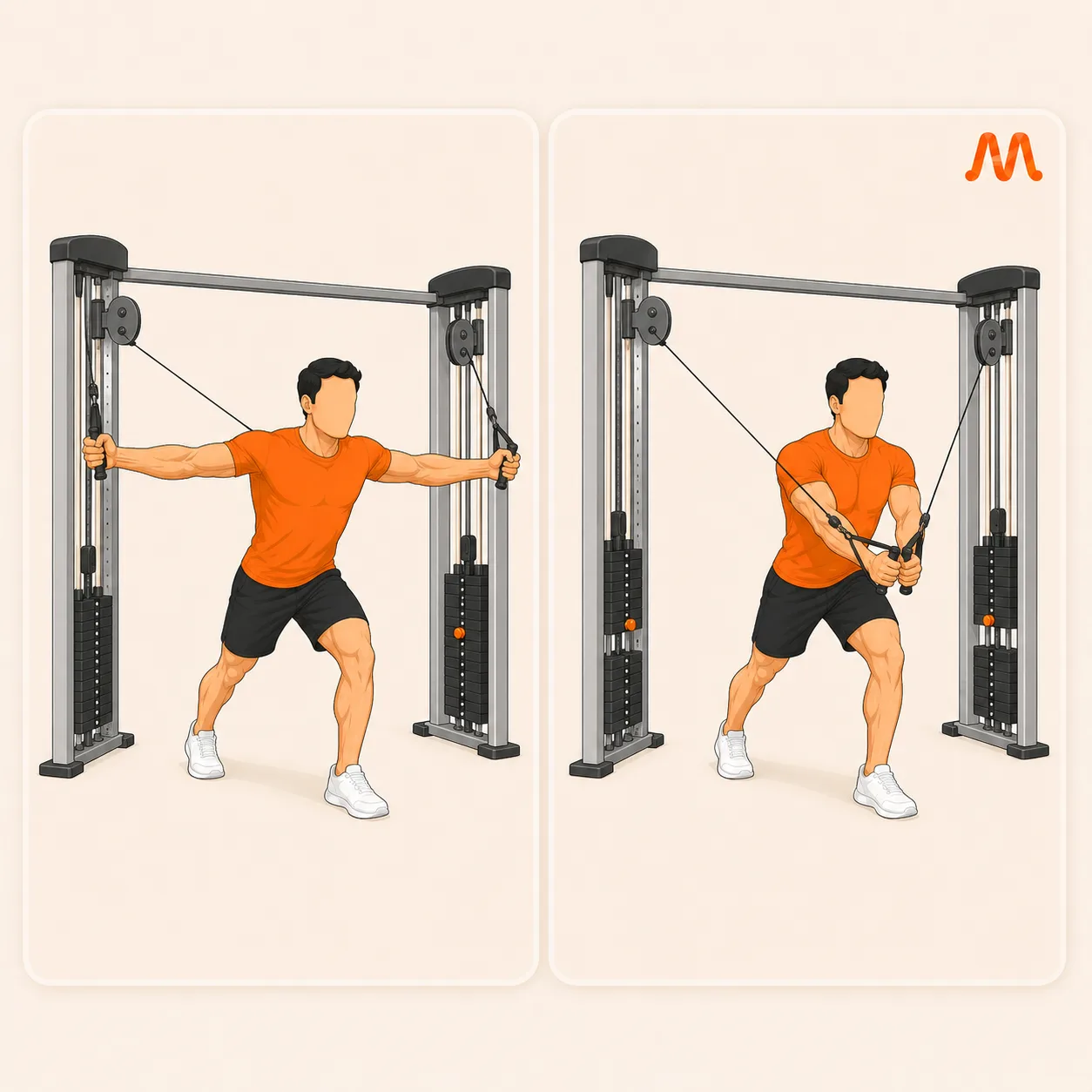 Cable Crossover exercise illustration