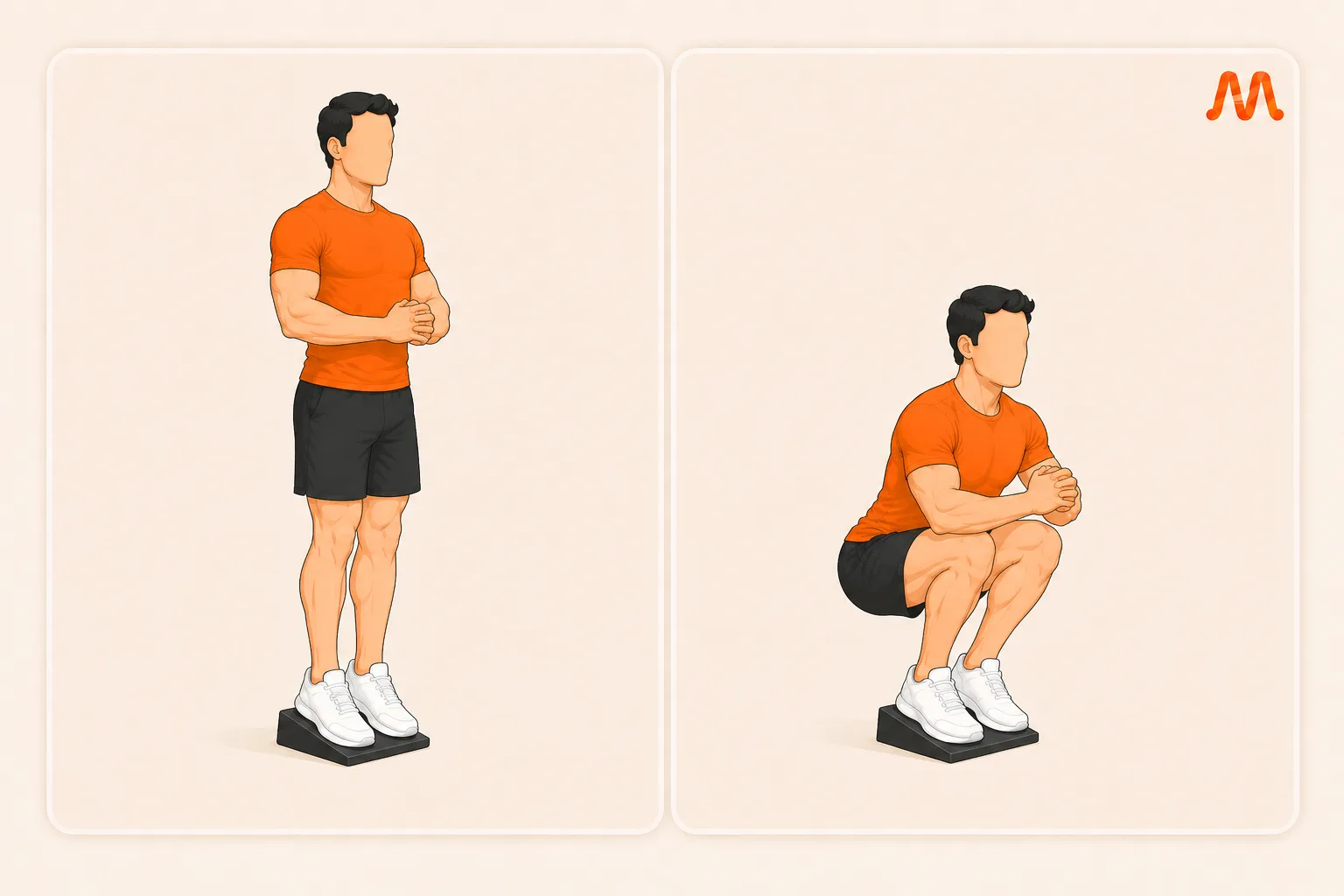 Cyclist Squat exercise illustration