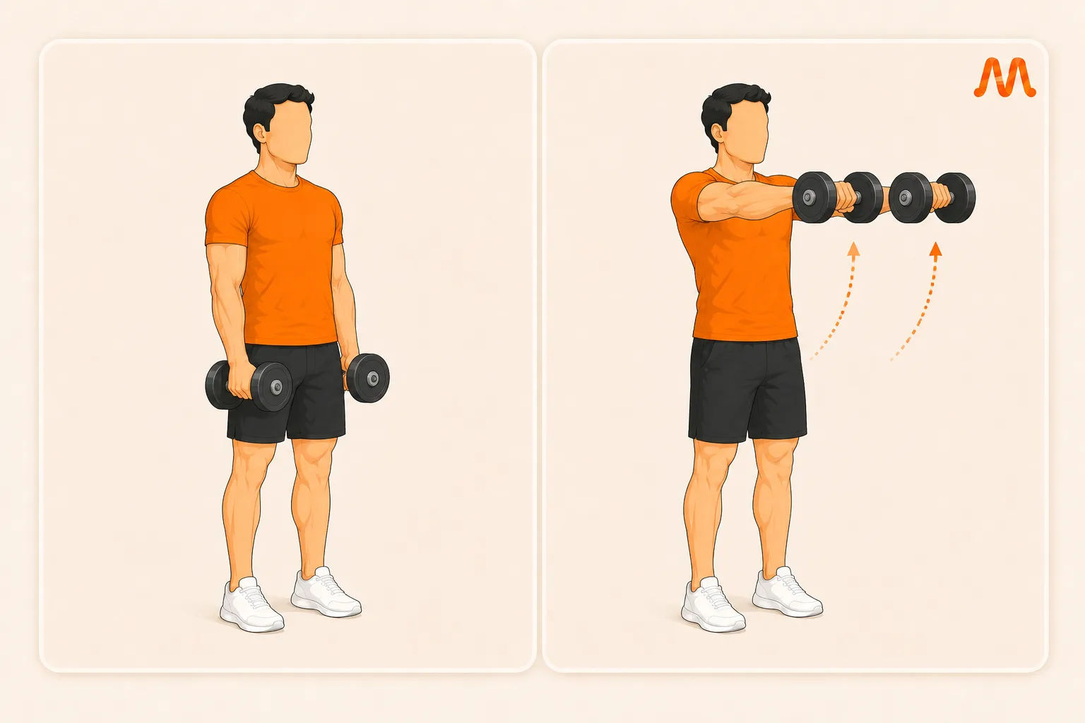 Dumbbell Front Raise exercise illustration