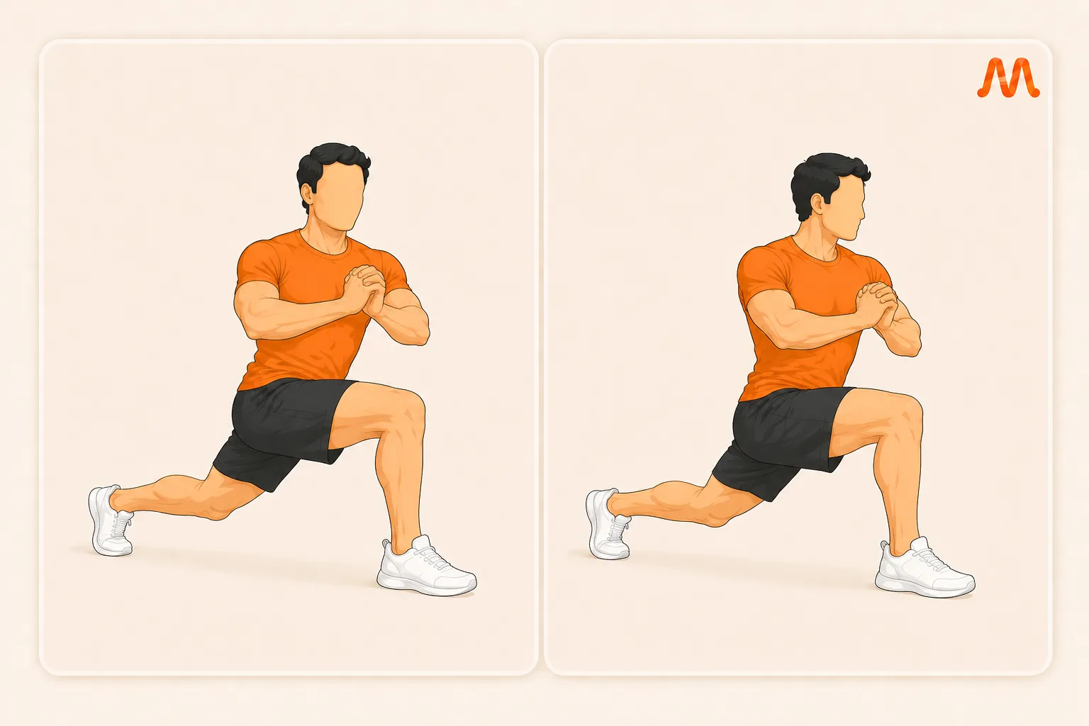 Dynamic Lunge with Twist exercise illustration