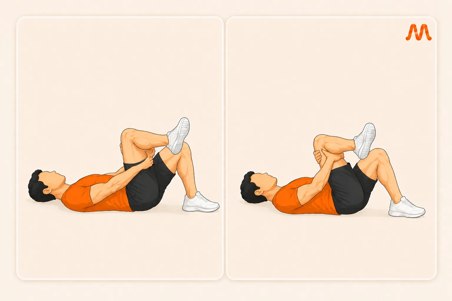 Figure-Four Stretch exercise illustration