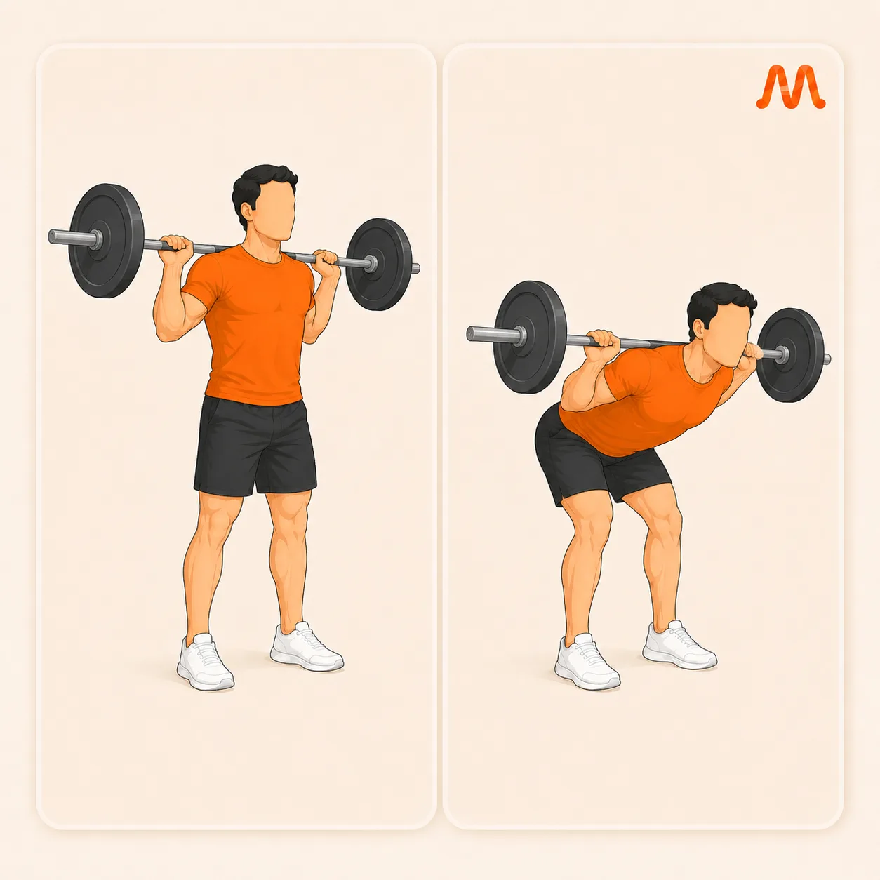 Barbell Good Morning exercise illustration