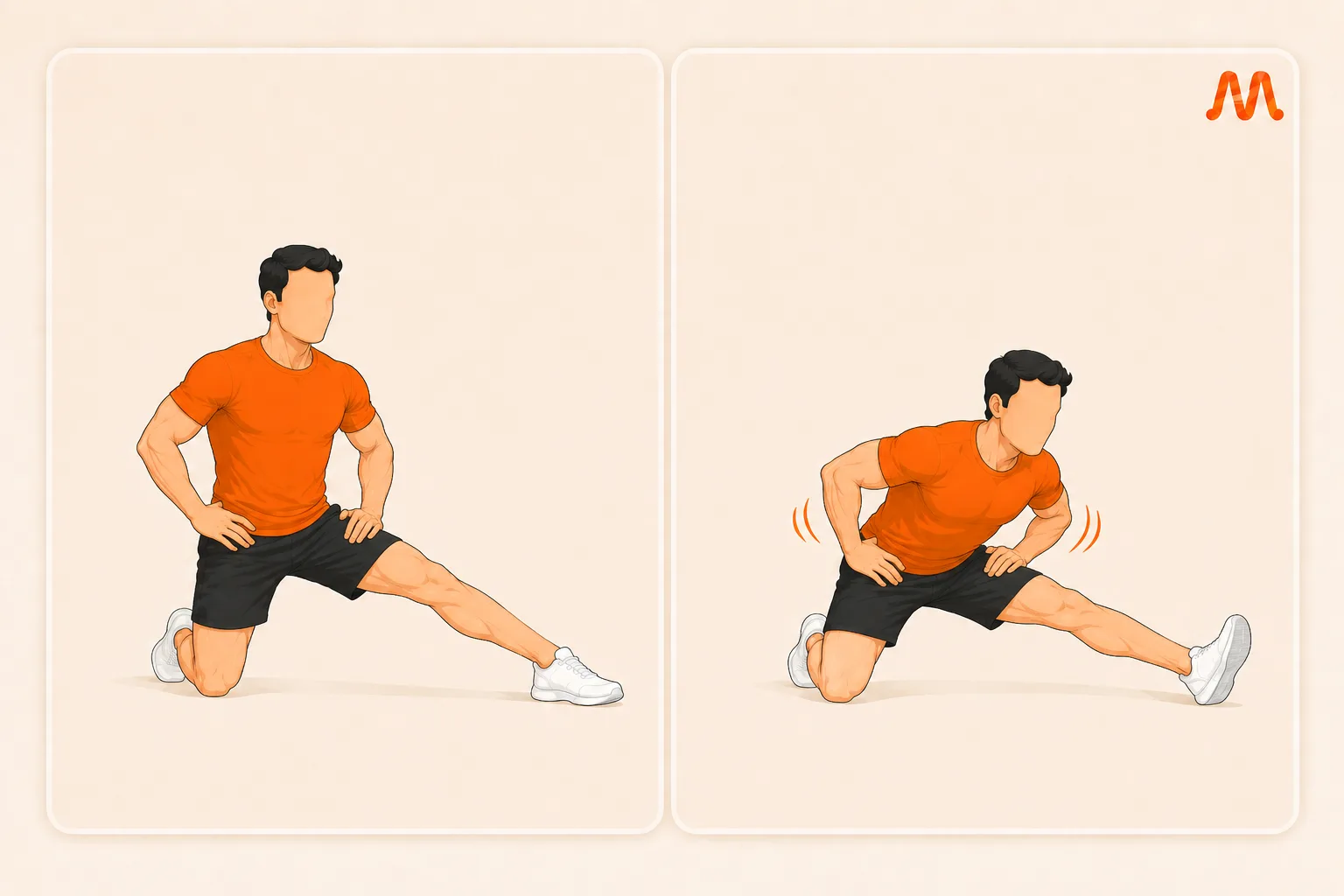 Half Kneeling Adductor Stretch exercise illustration