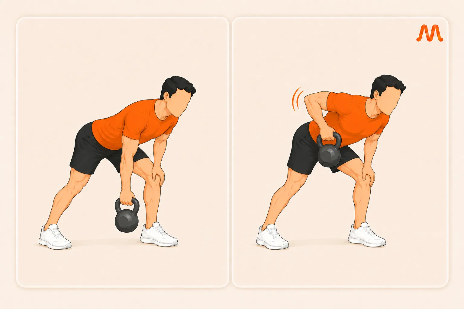 Kettlebell Row exercise illustration