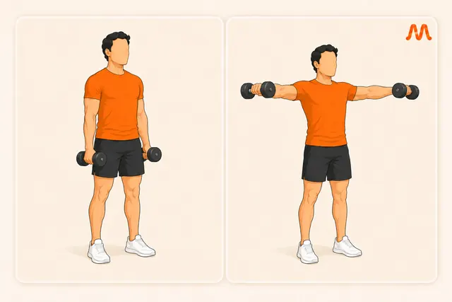 Dumbbell Lateral Raise exercise illustration