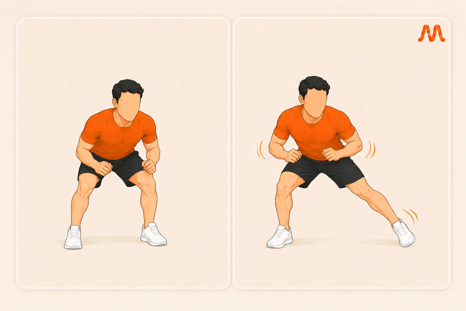 Lateral Shuffles exercise illustration