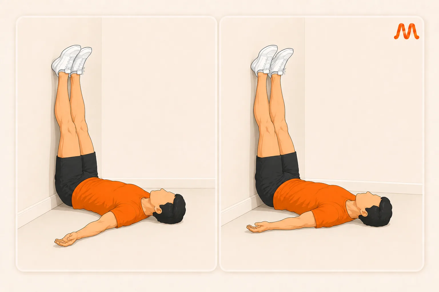 Legs Up the Wall exercise illustration