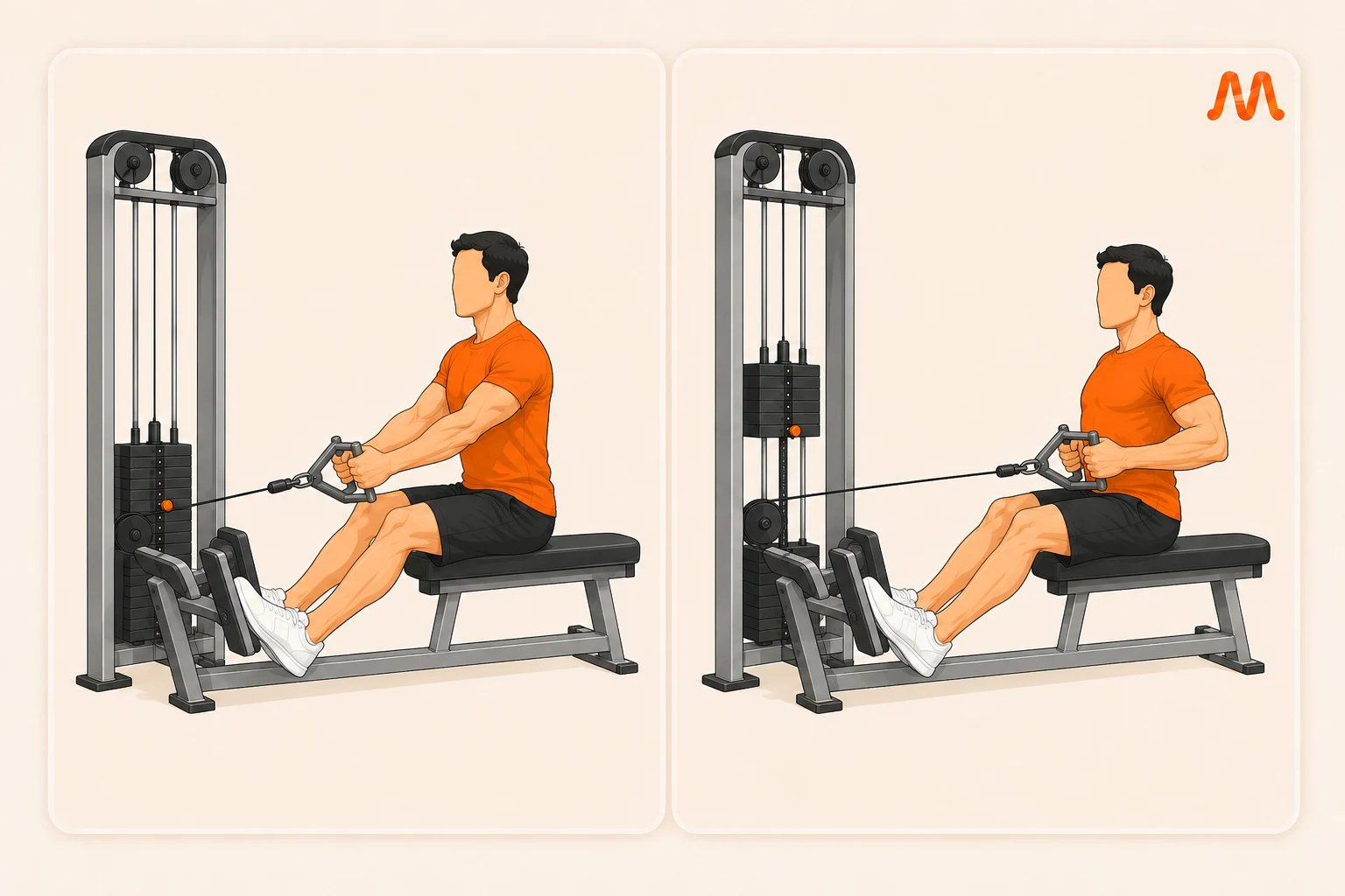 Machine Row exercise illustration