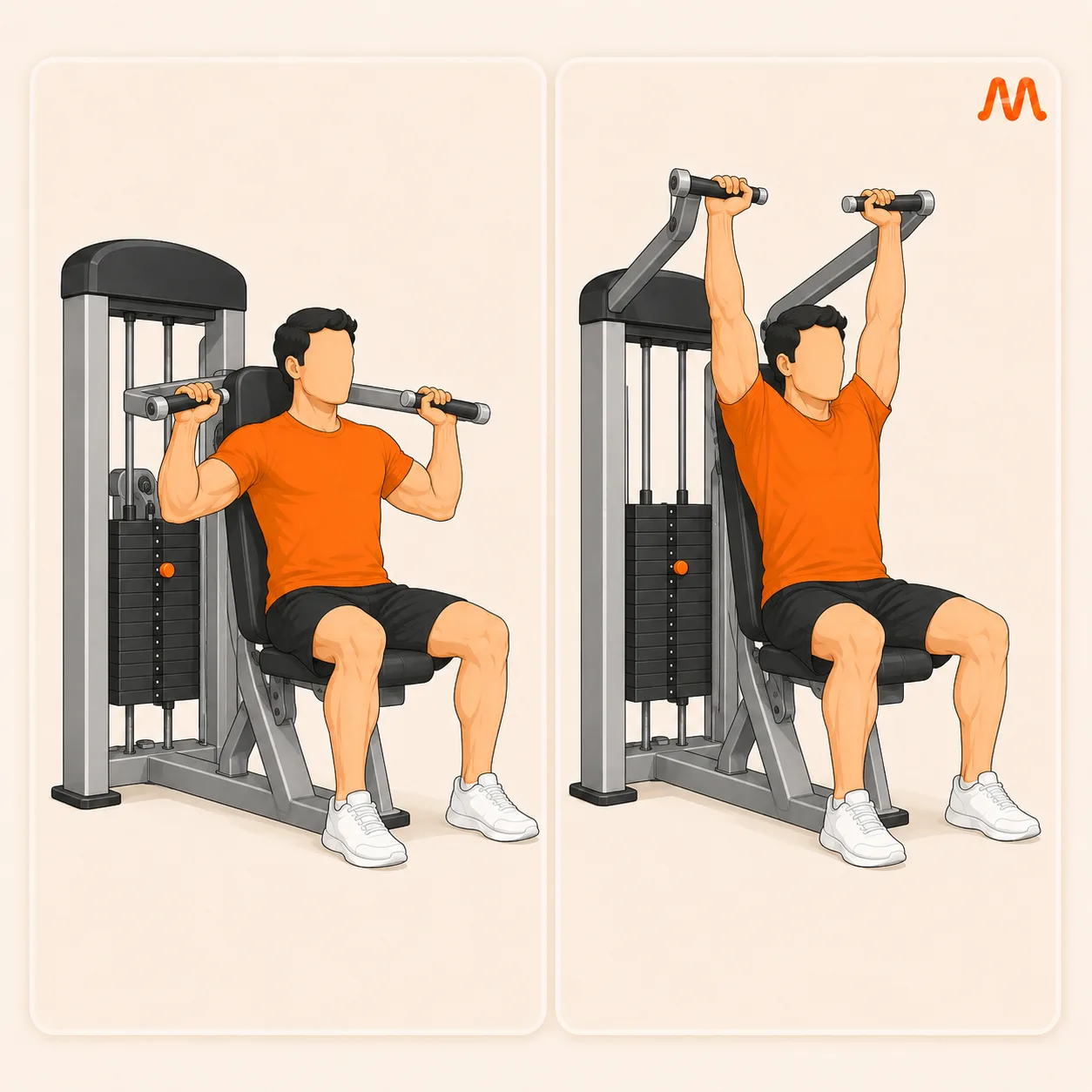 Machine Shoulder Press exercise illustration