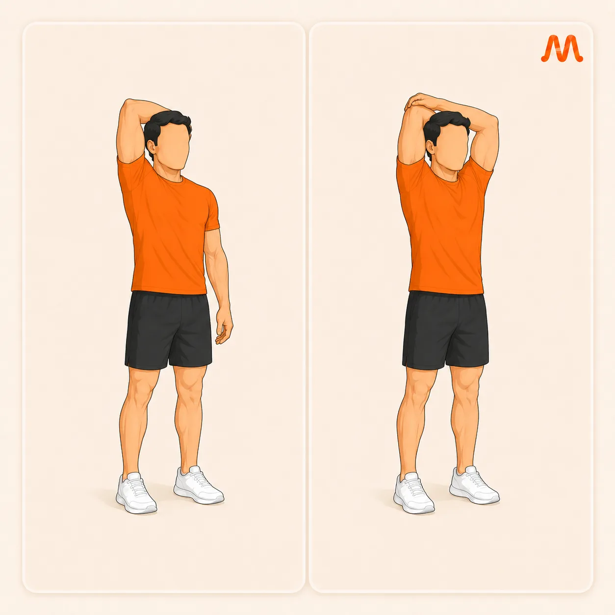 Overhead Tricep Stretch exercise illustration