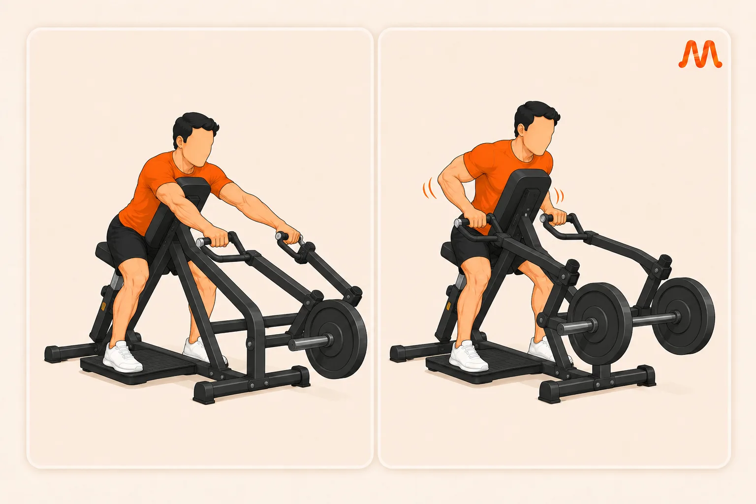 Plate Loaded Low Row exercise illustration