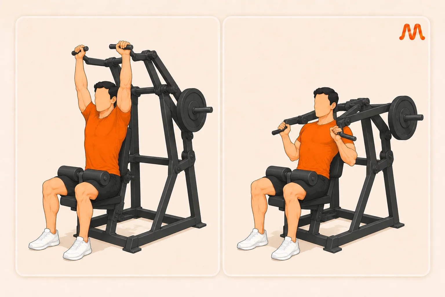 Plate Loaded Pulldown exercise illustration