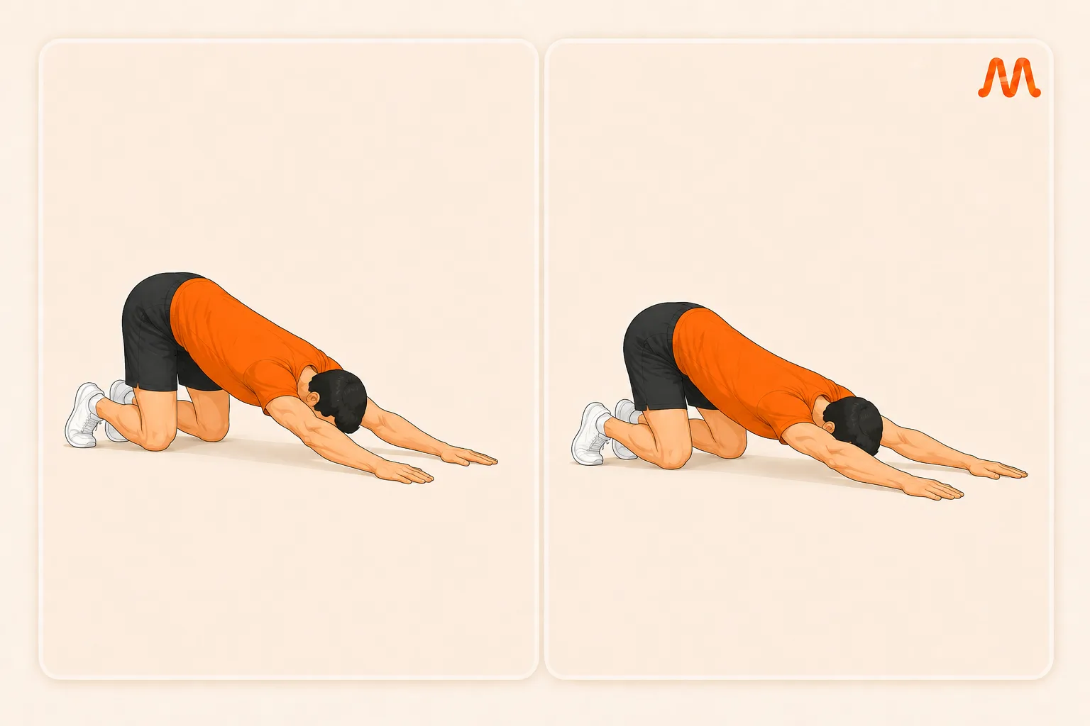 Puppy Pose exercise illustration
