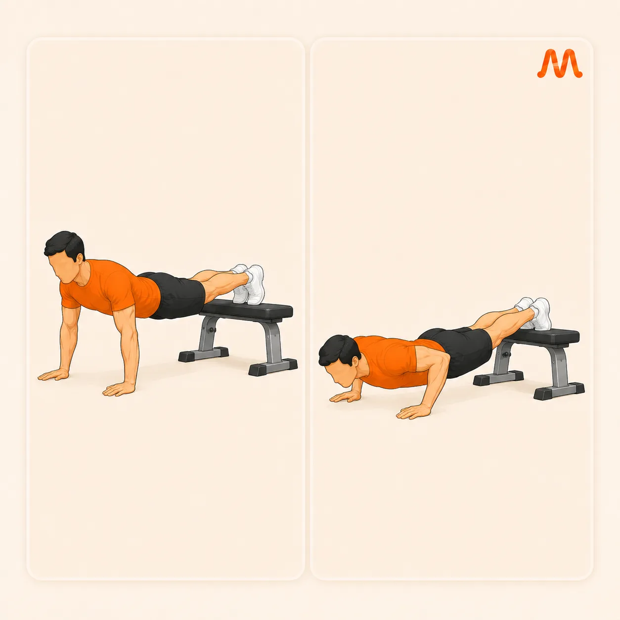 Decline Push-Up exercise illustration