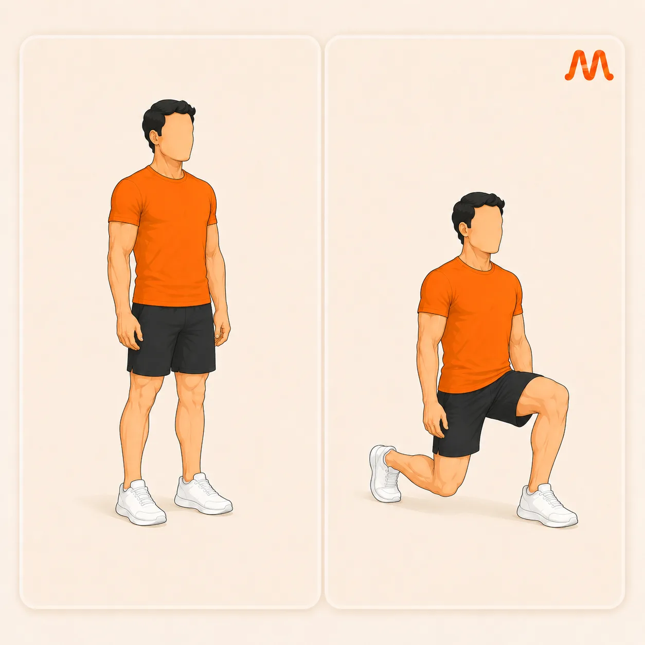 Reverse Lunge exercise illustration