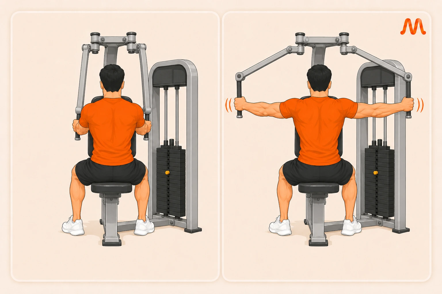 Reverse Pec Deck (Machine) exercise illustration