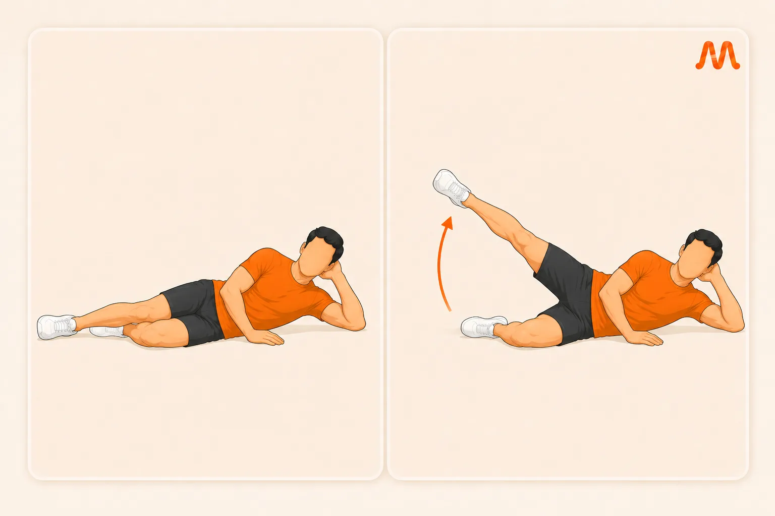 Side Lying Hip Abduction exercise illustration