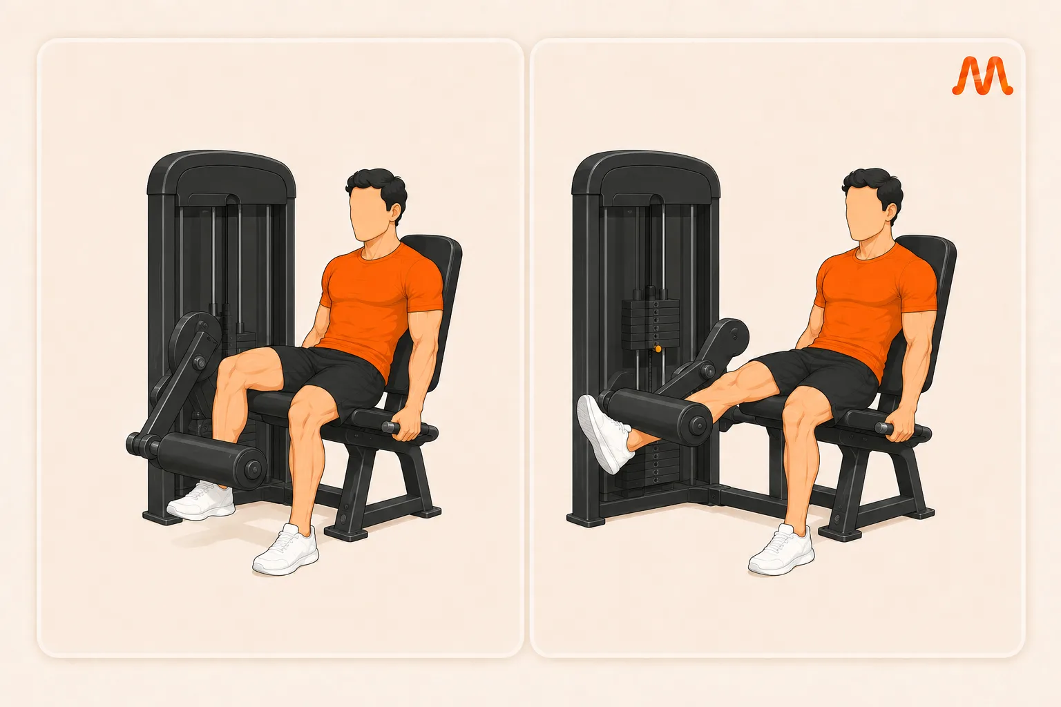 Single-Leg Extension (Machine) exercise illustration