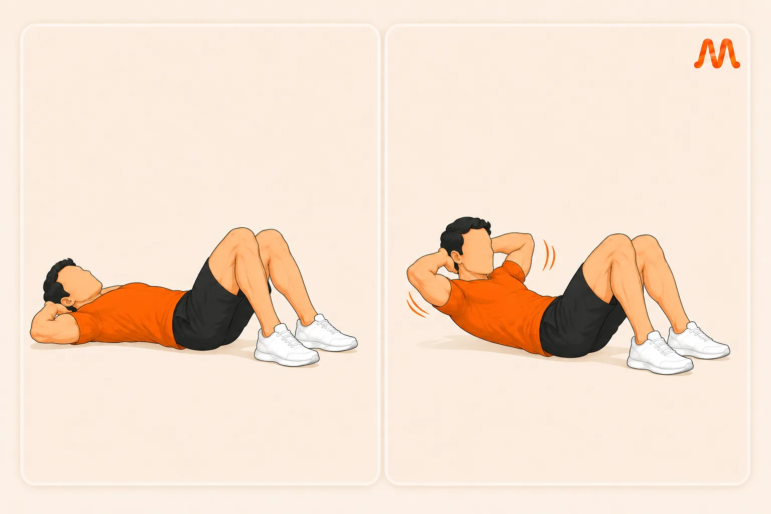 Standard Crunch exercise illustration