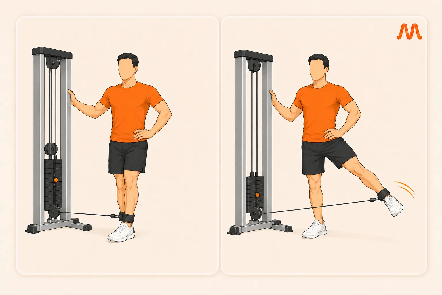 Standing Cable Hip Abduction exercise illustration