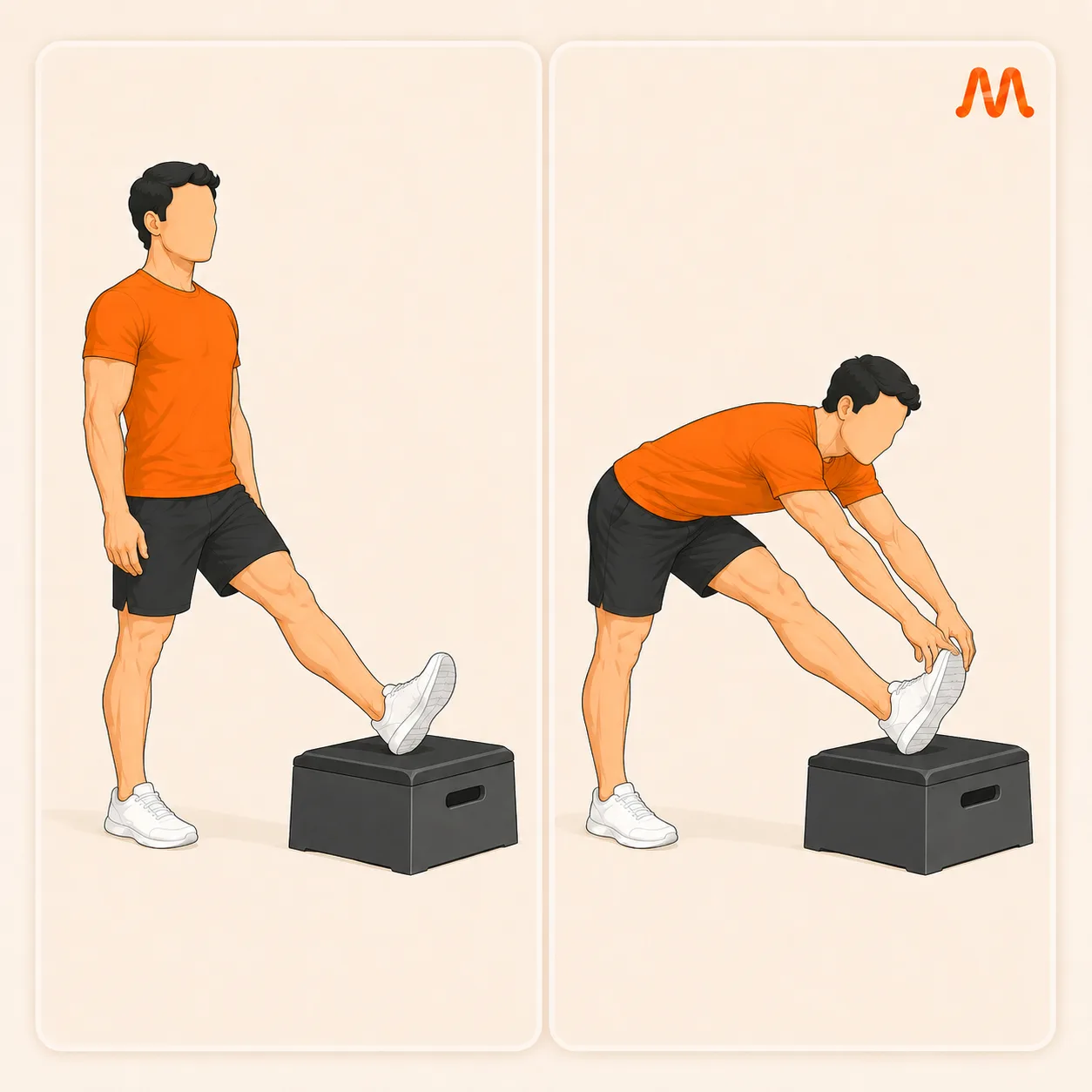 Standing Hamstring Stretch exercise illustration