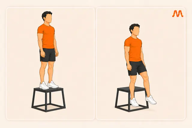 Step-Down (Control) exercise illustration