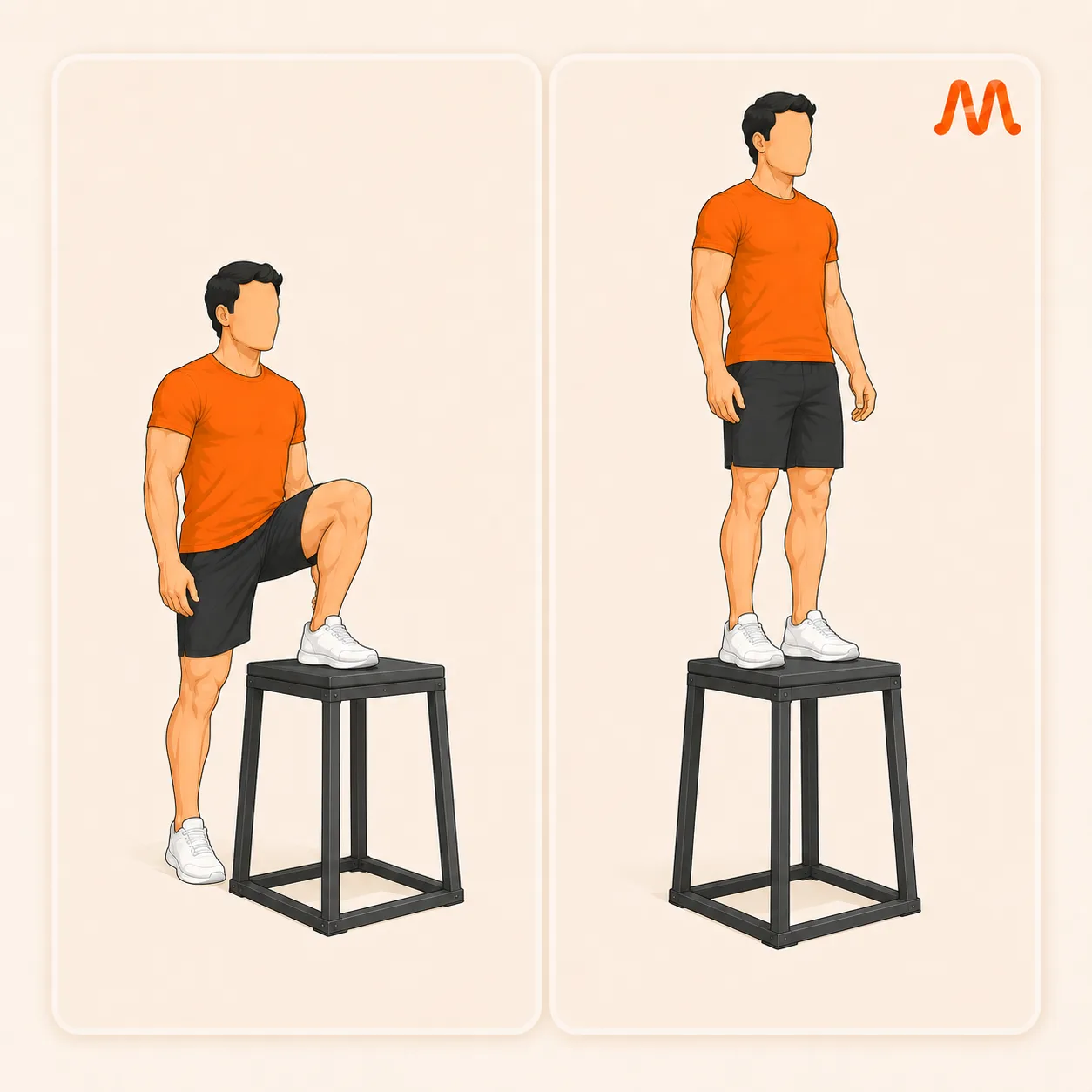 High Step-Up exercise illustration