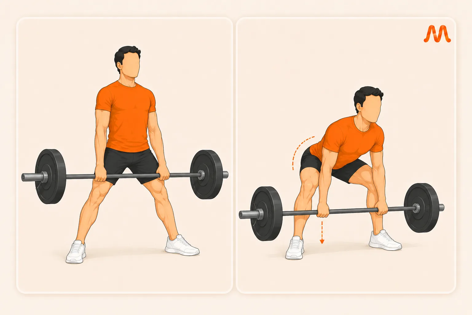 Sumo Romanian Deadlift exercise illustration