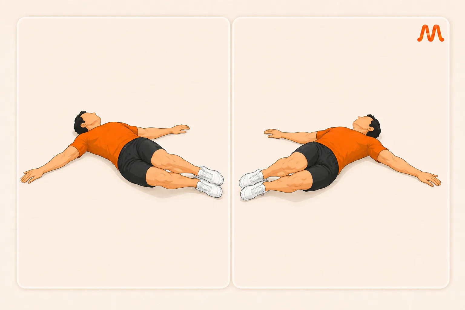 Supine Spine Twist exercise illustration