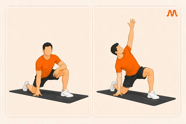 T-Spine Opener (Half-Kneel Rotation) exercise illustration