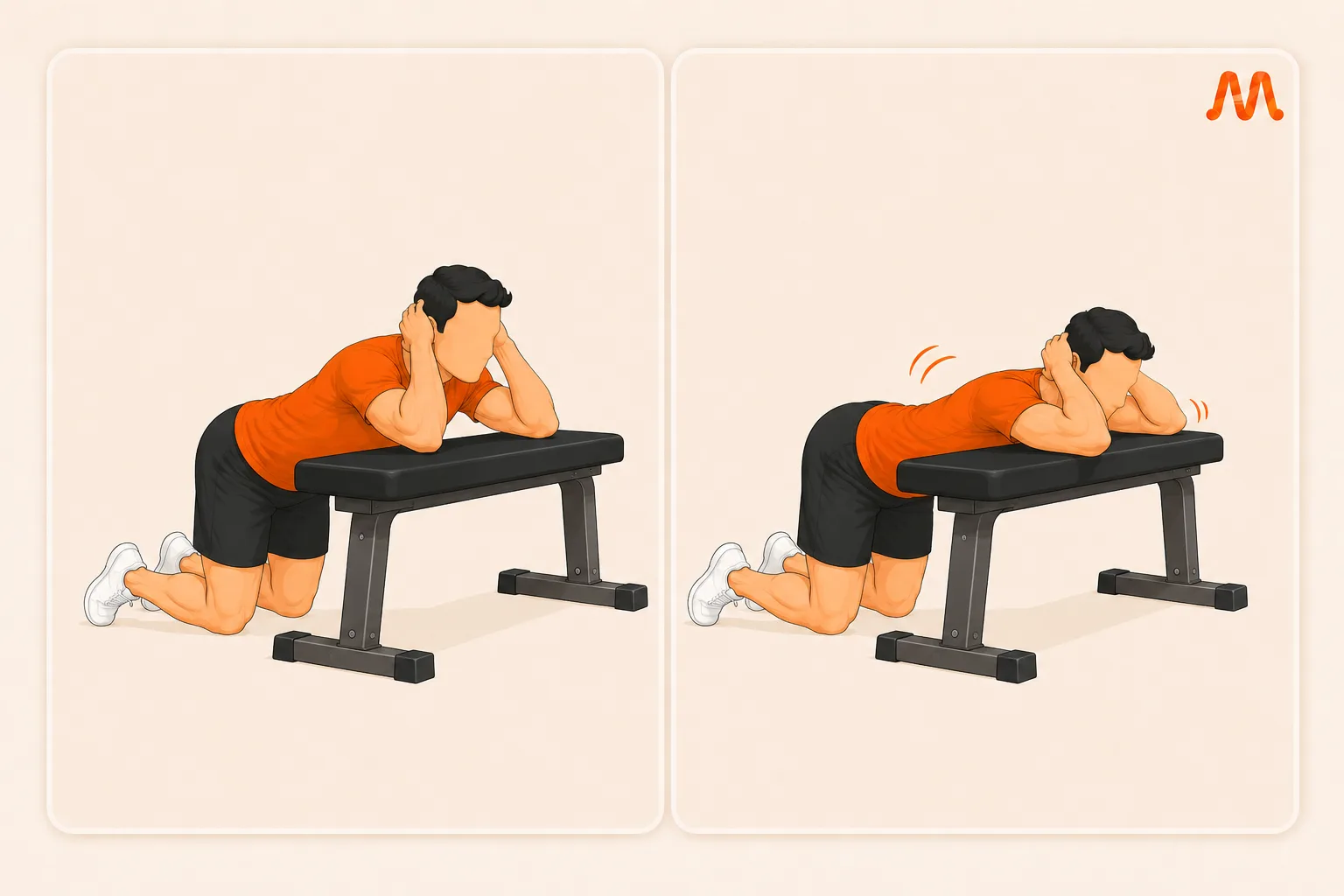 Thoracic Extension on Bench exercise illustration