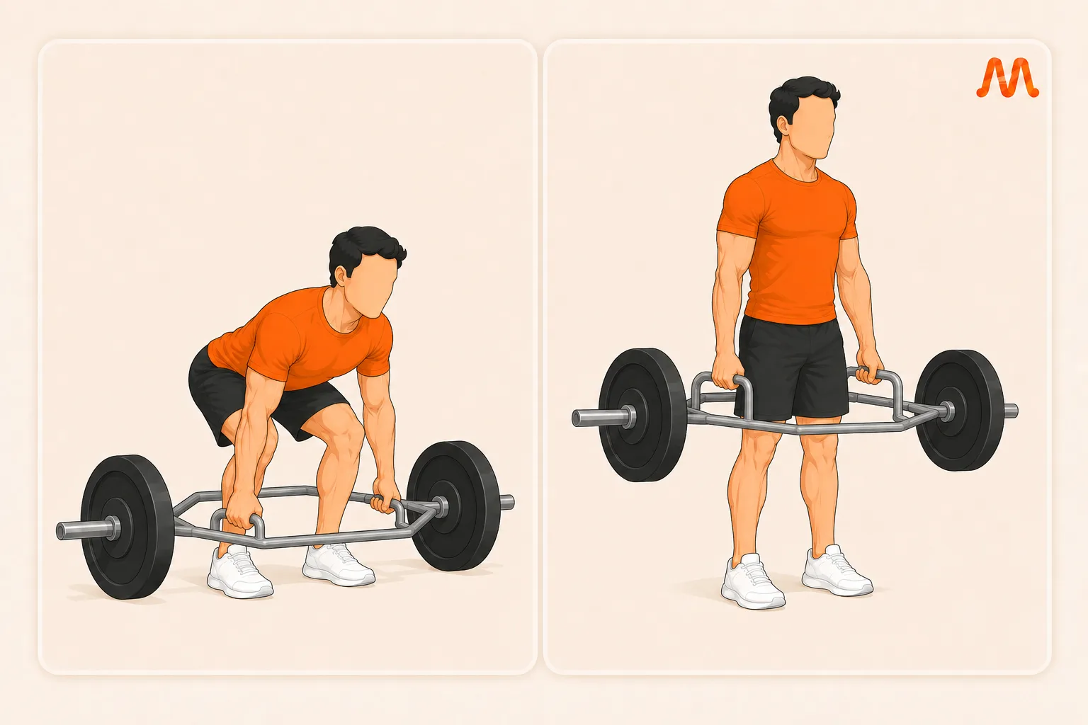 Trap Bar Deadlift exercise illustration
