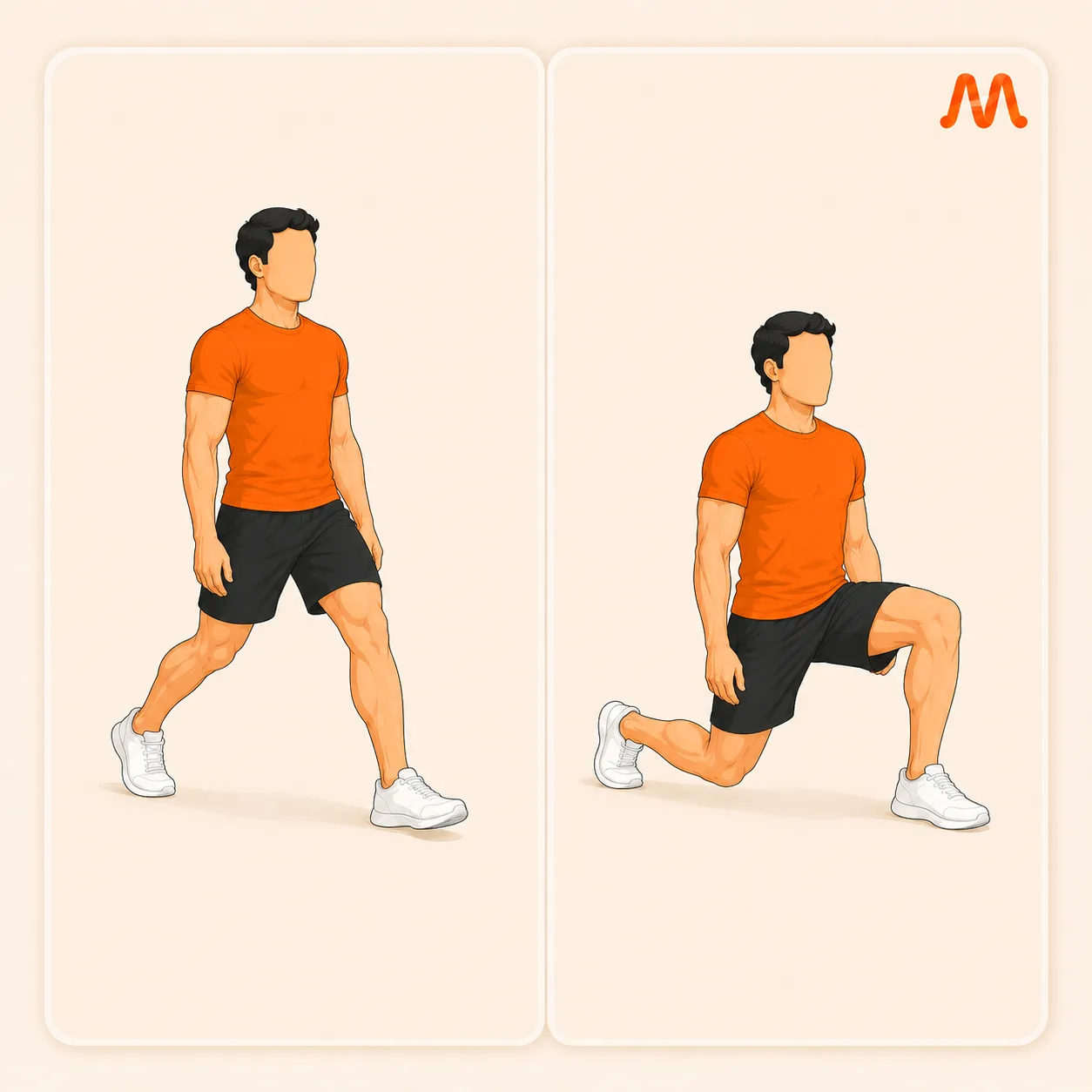 Walking Lunge exercise illustration