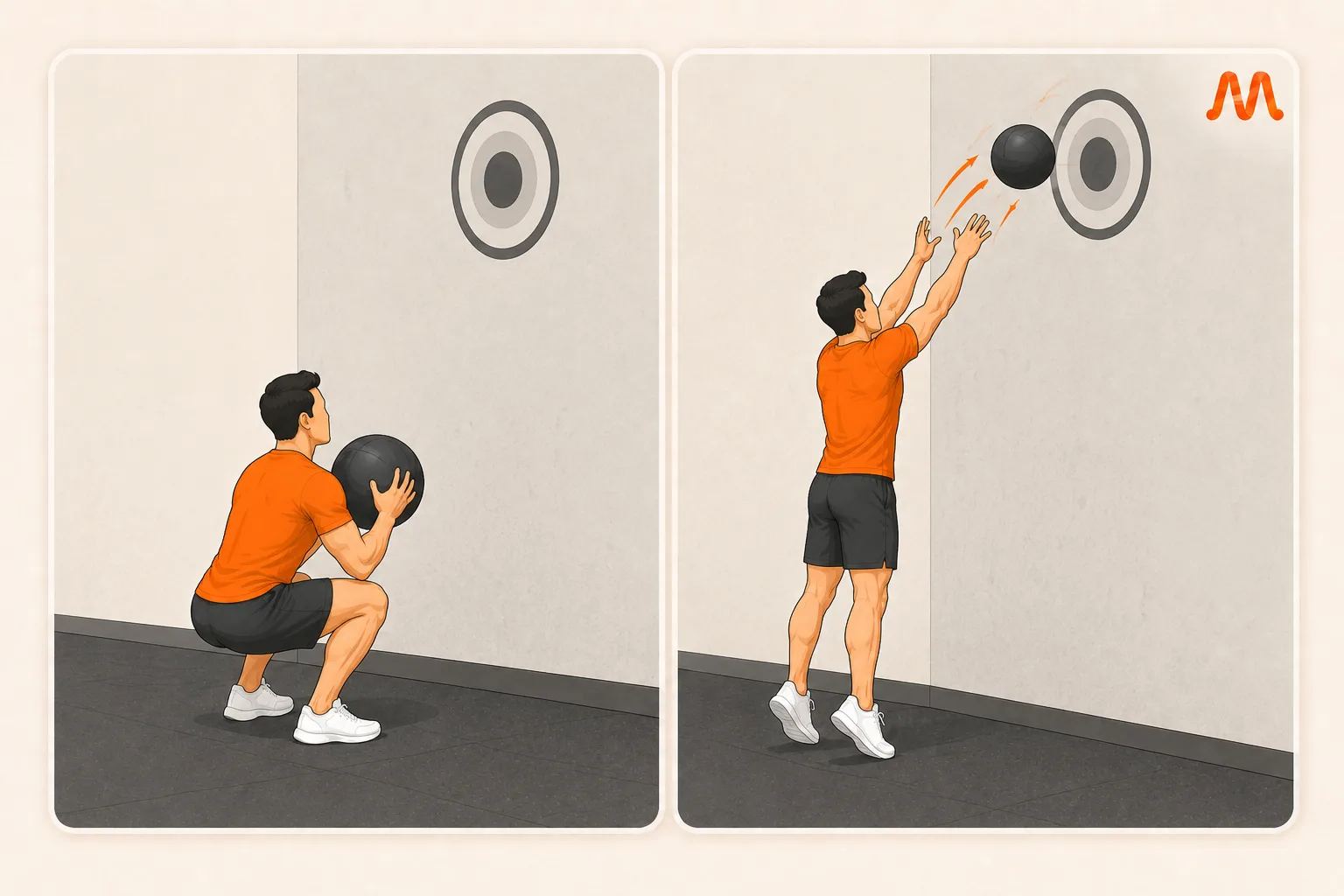 Wall Ball exercise illustration